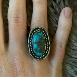 💔SOLD💔 Turquoise and Sterling Silver Oval Ring